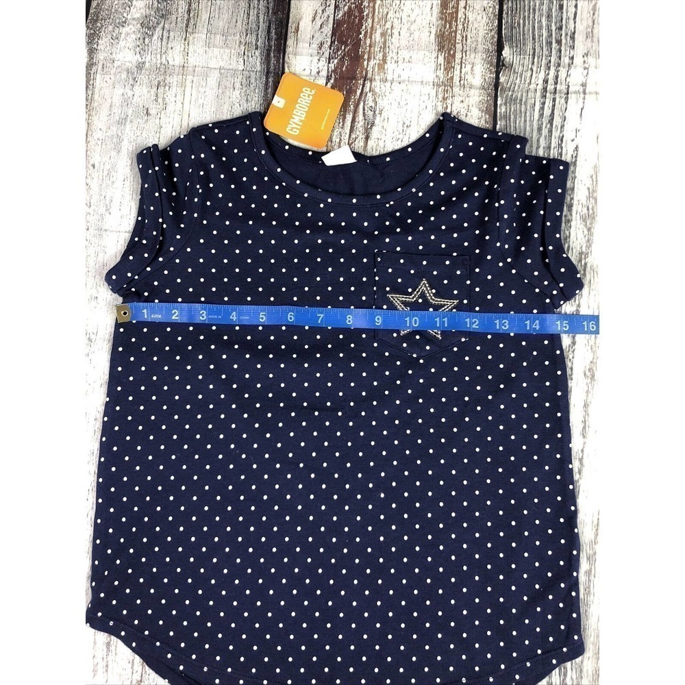 NWT Gymboree Blue Polka Dot Short Sleeve Tee Top Girls 8 - Picture 6 of 8